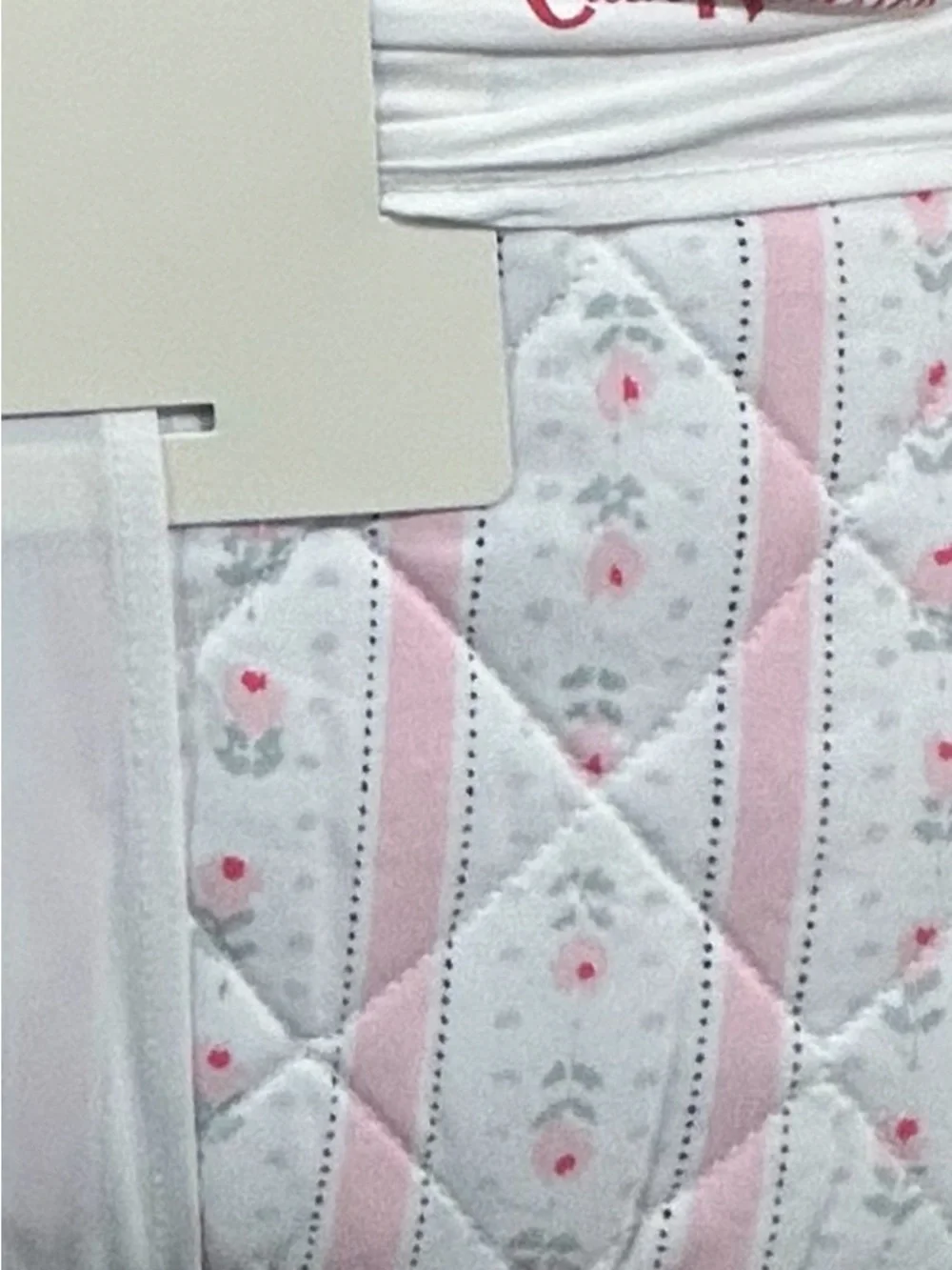 Cath Kidston Rosebud Stripe Pink Queen Cotton Quilt Set 90”x90”